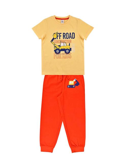 kids cotton full lenght twin set - 20730577 - Very Small Image - 1