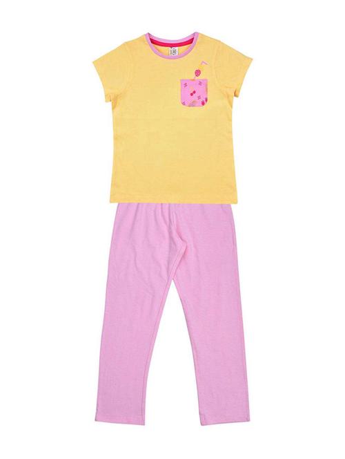 kids cotton full lenght twin set - 20730659 - Very Small Image - 1