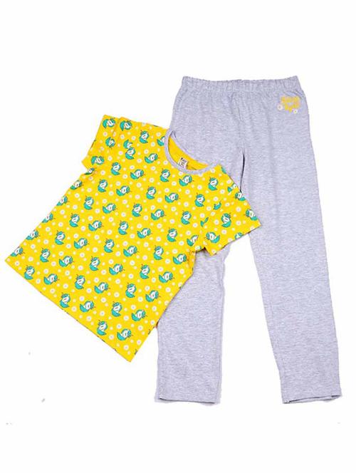 kids cotton full lenght twin set - 20730665 - Very Small Image - 1