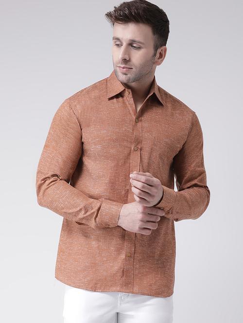 men brown full sleeve casual shirt - 20733049 - Very Small Image - 1