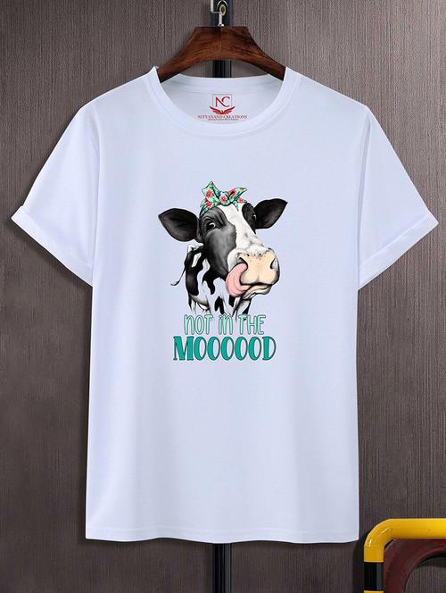 white round neck chest printed t-shirt - 20738648 - Very Small Image - 1
