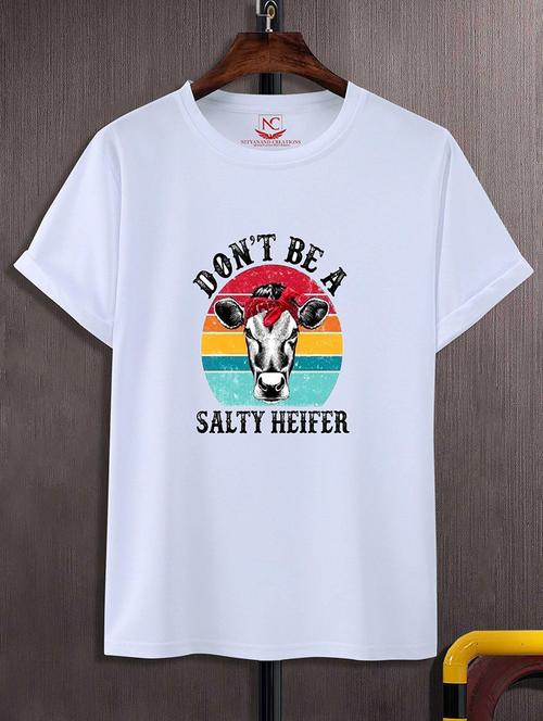 white round neck chest printed t-shirt - 20738649 - Very Small Image - 1