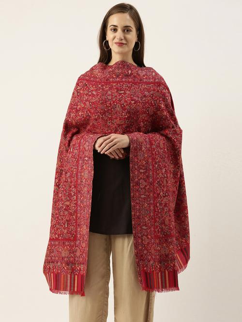 red wool shawl - 20739763 - Very Small Image - 1