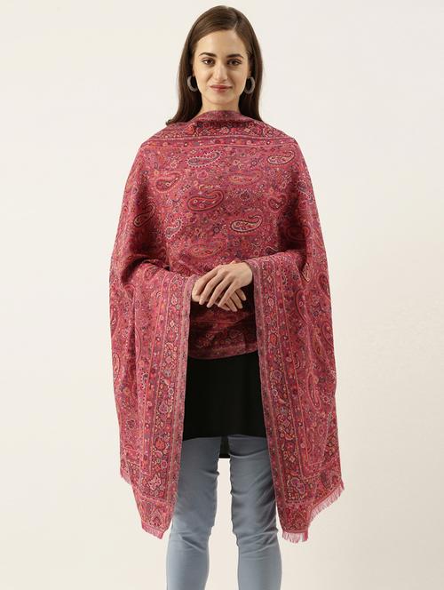 mauve wool shawl - 20739771 - Very Small Image - 1