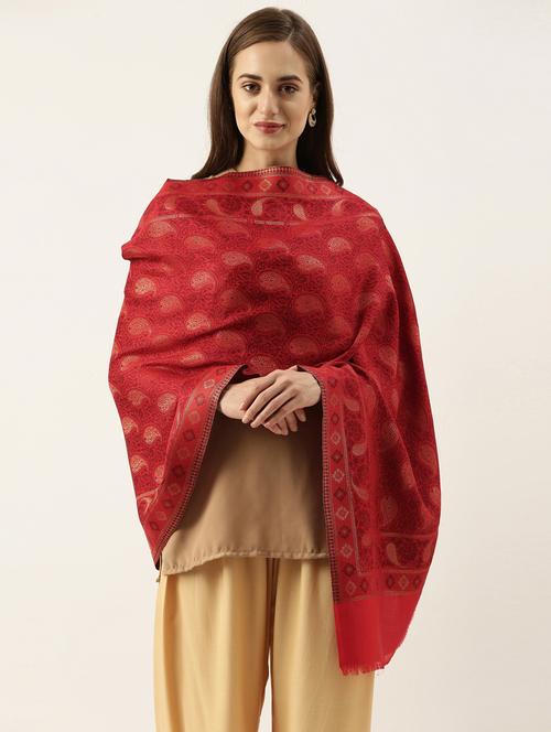 red polyester shawl - 20739779 - Very Small Image - 1