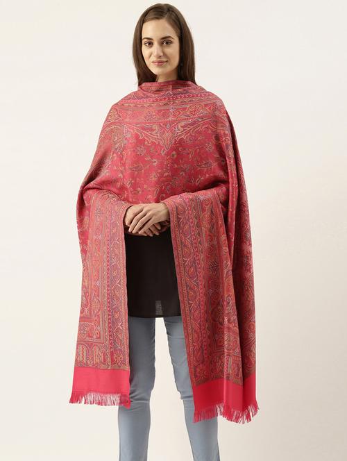 pink woven polyester shawl - 20739801 - Very Small Image - 1