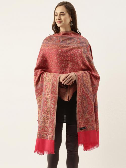 pink woven polyester shawl - 20739812 - Very Small Image - 1