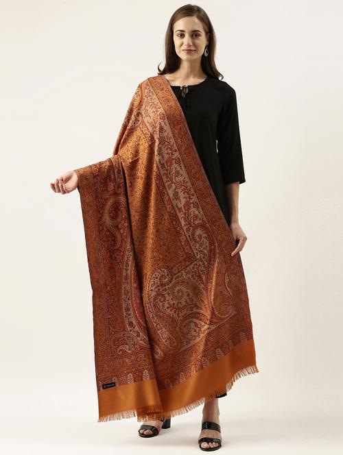 brown woven polyester shawl - 20739815 - Very Small Image - 1