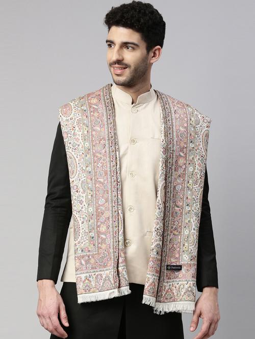 white wool shawl - 20740018 - Very Small Image - 1