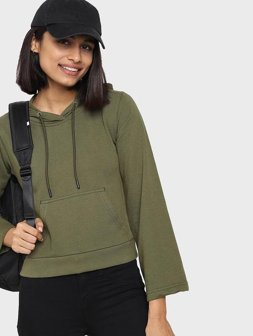 olive wool regular sweatshirt - 20743101 - Very Small Image - 1