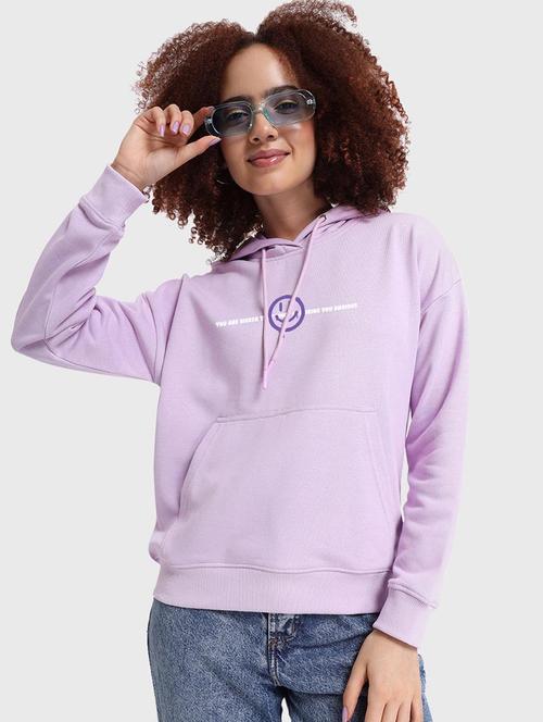 purple wool placement print sweatshirt - 20743178 - Very Small Image - 1
