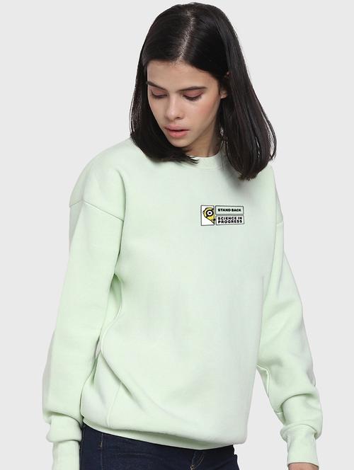 green cotton blend placement print sweatshirt - 20743371 - Very Small Image - 1