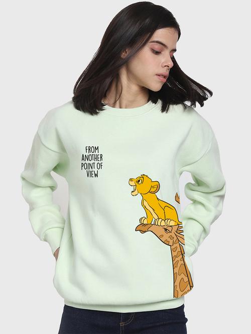 light green cotton blend regular sweatshirt - 20743385 - Very Small Image - 1