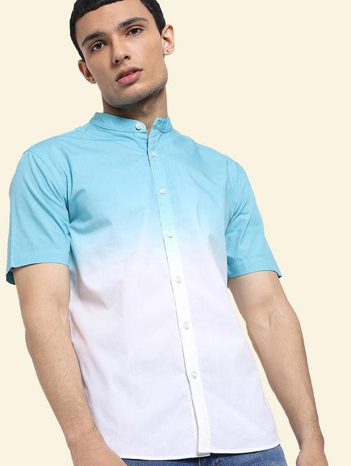 men ombre cotton casual shirt - 20743712 - Very Small Image - 1