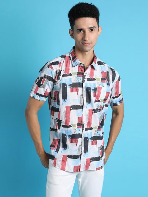 men multi colored printed casual shirt - 20743875 - Very Small Image - 1