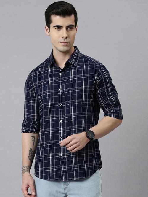 men checkered cotton casual shirt - 20743886 - Very Small Image - 1