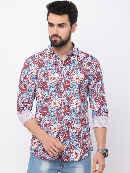 men printed cotton casual shirt - 20744172 - Very Small Image - 1