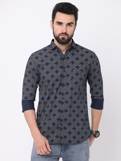 men printed cotton casual shirt - 20744286 - Very Small Image - 1