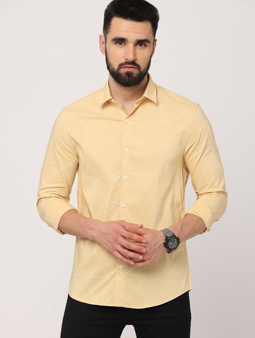 men lemon sherbet printed casual shirt - 20744317 - Very Small Image - 1