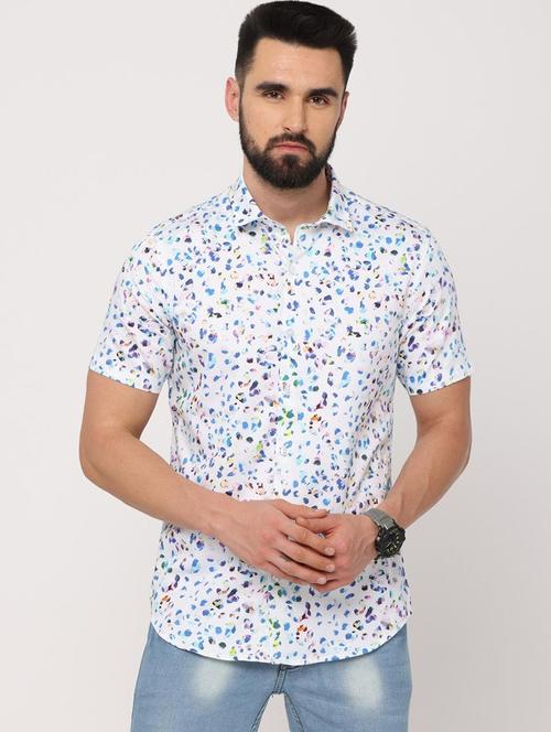 men printed collared casual shirt - 20744378 - Very Small Image - 1