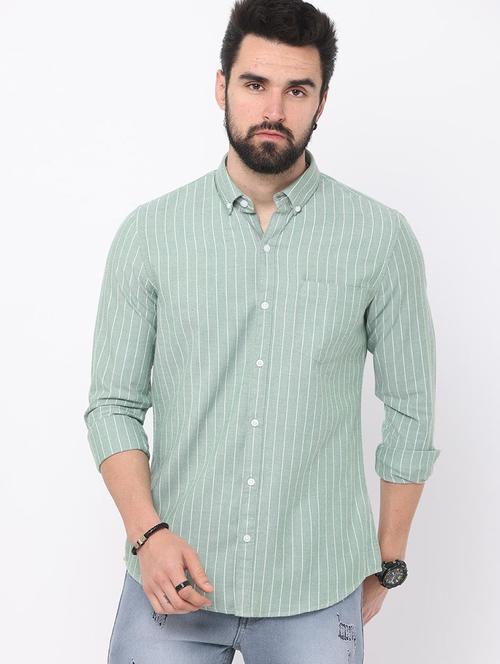 men striped cotton casual shirt - 20744400 - Very Small Image - 1