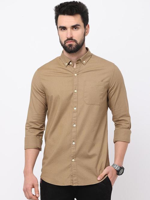 men solid cotton casual shirt - 20744466 - Very Small Image - 1