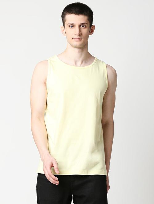 man solid sleeveless vest - 20744627 - Very Small Image - 1