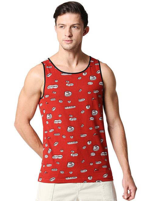man typographic sleeveless vest - 20744645 - Very Small Image - 1