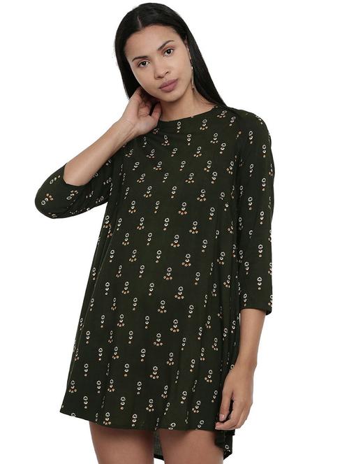 women black printed high-low dress - 20744737 - Very Small Image - 1