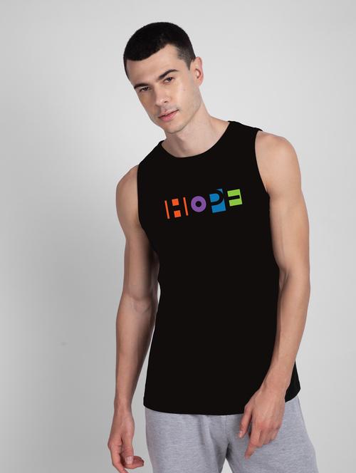 man typographic sleeveless vest - 20745140 - Very Small Image - 1