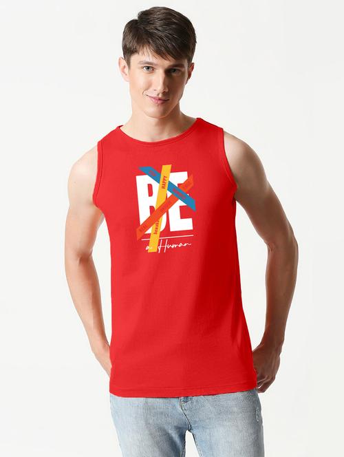 man typographic sleeveless vest - 20745181 - Very Small Image - 1