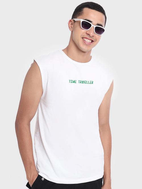 man typographic sleeveless vest - 20745199 - Very Small Image - 1