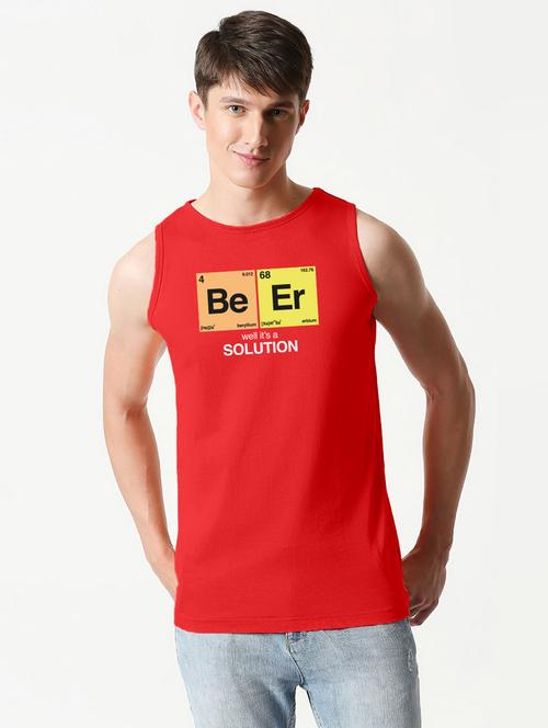 man typographic sleeveless vest - 20745201 - Very Small Image - 1