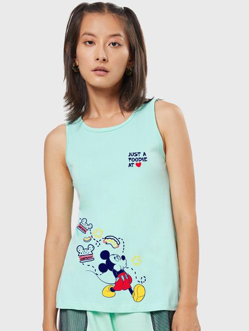 women light blue graphic printed round neck regular t-shirt - 20745351 - Very Small Image - 1