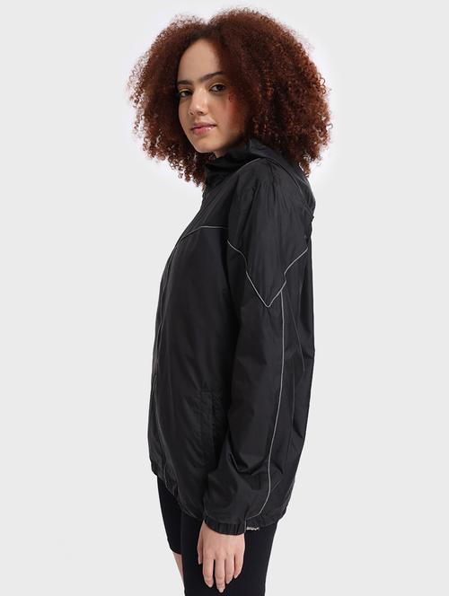 unisex solid long sleeve hooded jacket - 20745562 - Very Small Image - 1