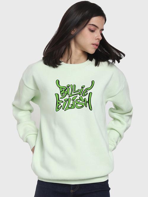 light green cotton blend regular sweatshirt - 20745641 - Very Small Image - 1