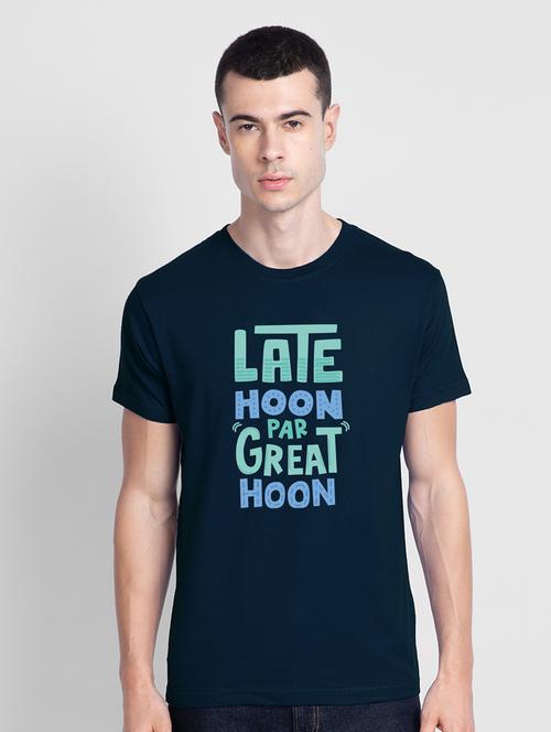 men front print short sleeves t-shirt - 20746358 - Very Small Image - 1