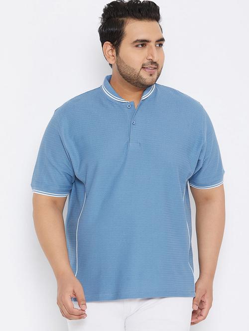 blue cotton plain tshirt - 20746455 - Very Small Image - 1