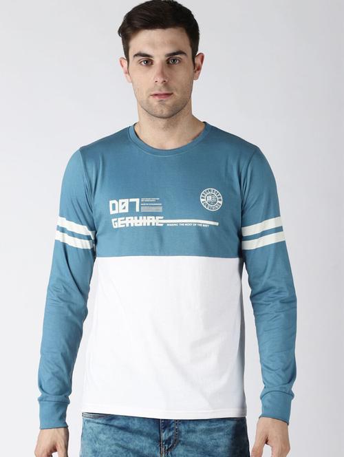 men color block long sleeve t-shirt - 20746558 - Very Small Image - 1