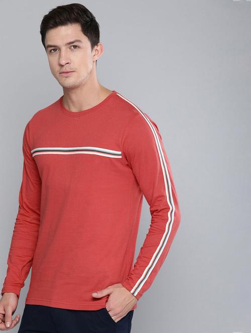 men placement taped cotton t-shirt - 20746581 - Very Small Image - 1
