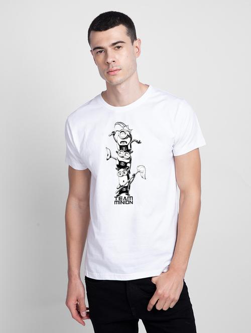 men white graphic round neck regular t-shirt - 20746628 - Very Small Image - 1