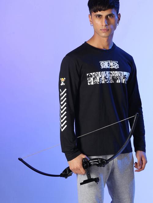 men black round neck t-shirt - 20746683 - Very Small Image - 1