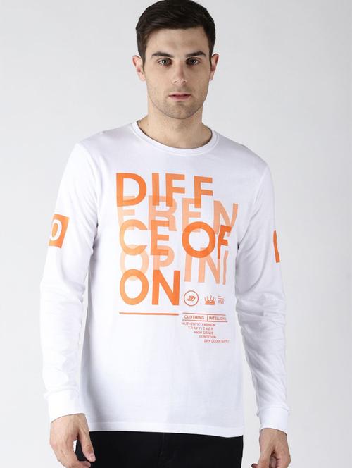 men round neck typographic print t-shirt - 20746803 - Very Small Image - 1