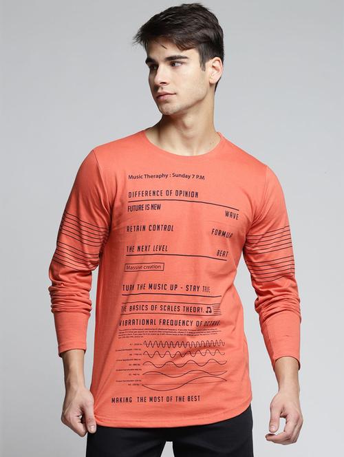 orange typographic long sleeve t-shirt - 20746821 - Very Small Image - 1
