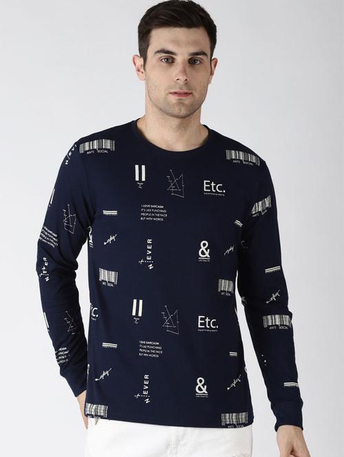 men all over print cotton t-shirt - 20746918 - Very Small Image - 1