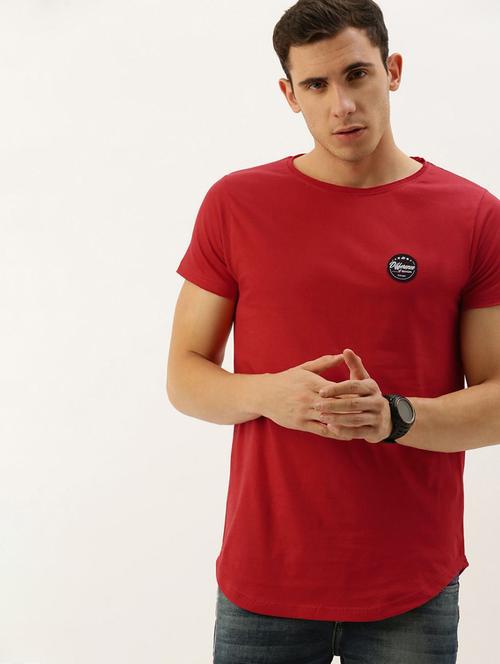 red cotton plain tshirt - 20746938 - Very Small Image - 1