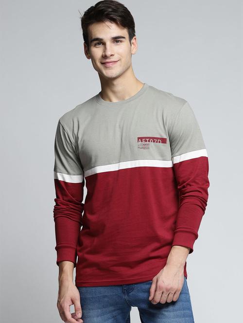 men grey round neck t-shirt - 20746970 - Very Small Image - 1