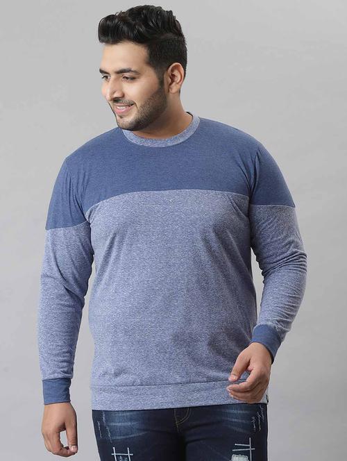 men multi color block round neck regular t-shirt - 20747108 - Very Small Image - 1