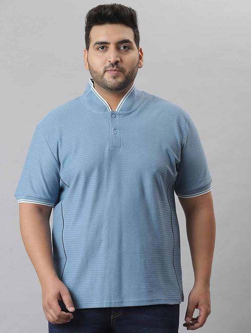 men light blue solids short sleeves t-shirt - 20747117 - Very Small Image - 1