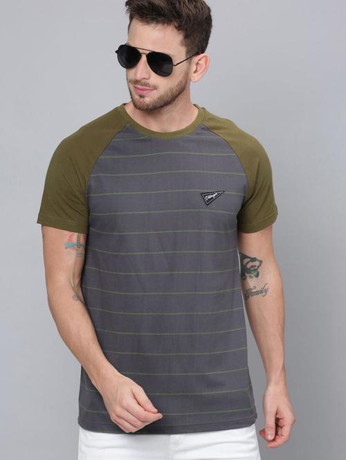 grey striped short sleeve t-shirt - 20747143 - Very Small Image - 1